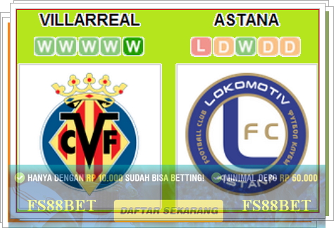 Prediksi Situs Bola Terbesar Villarreal vs Astana